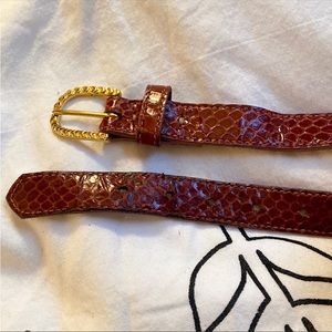 Genuine snakeskin vintage belt